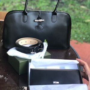 Longchamp belt, purse wallet